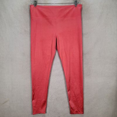 Avia Womens Leggings Coral Liquid Shimmer Pull On Activewear Ankle Plus Size 2XL