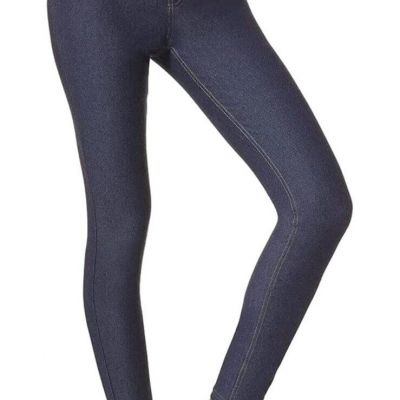 HUE Women's Plus Size Essential Denim Leggings Deep Indigo Wash. Size 3X. NWT