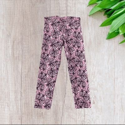 Uniquely Lorna Jane Pink Floral Capri Leggings XS