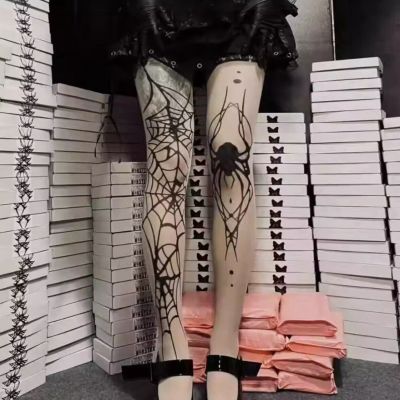 Halloween Spider Silk Stockings Dark Gothic Punk Style Tights Y2K Costumes