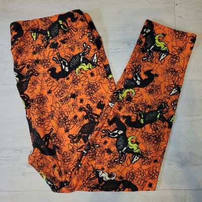 Lularoe Size TC2 - 20-26 Leggings Halloween Skull Horses RN# 142161