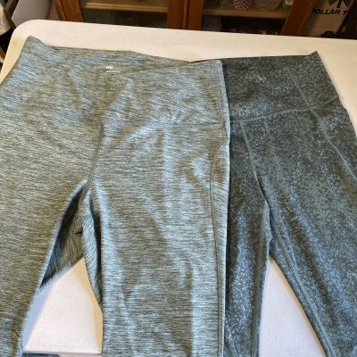 Lot of 2 All in Motion  Pattern Athletic Workout Leggings L