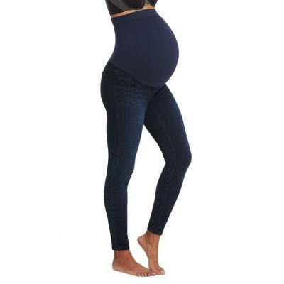 Spanx Maternity Blue Twilight Rinse Mama Ankle Jean Leggings Size Small