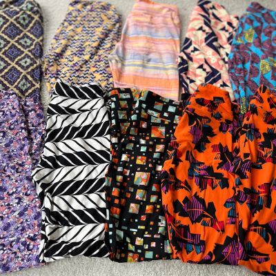 Lot of 10 - LulaRoe Leggings OS