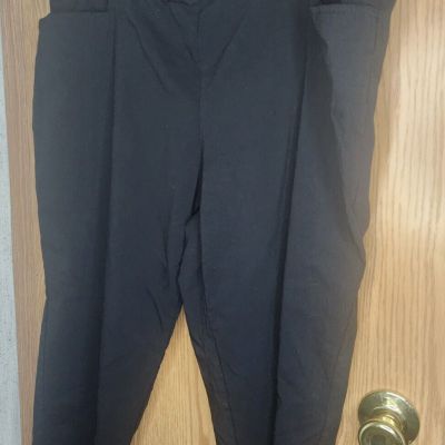 Time And Tru Womens Capris Size 2X Black Elastic Waist