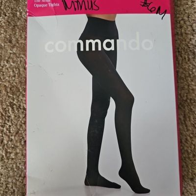 Commando Women's Black Solid Semi Opaque Tights Size Small NEW $40