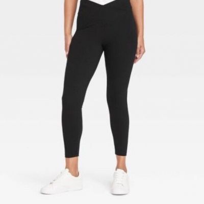 Women's Crossover V-Waistband Leggings - A New Day™ Black NWT size Small