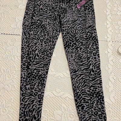 Shosho Leggings Grey Leopard New With Tags Walking Hiking Running Exercise Yoga