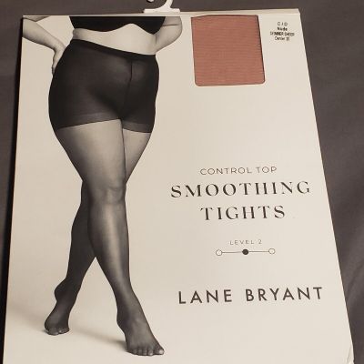 Lane Bryant Control Top Smoothing tights Cafe C/D nude Sheer New!