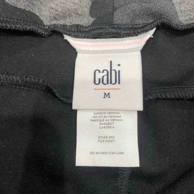 Cabi Black and Grey Camo Leggings 3931 Size Medium