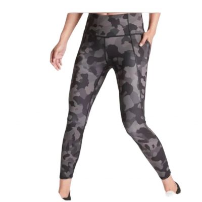 Athleta Womens Gray Lightning Camo 7/8 Tight Leggings Small