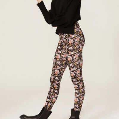 Rag & Bone Sabeen Printed Semi-Sheer Legging Black Multi Size M