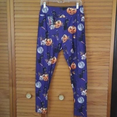 Legging Army NWT Purple Orange Halloween Yoga Waistband Leggings Plus Size 14-20