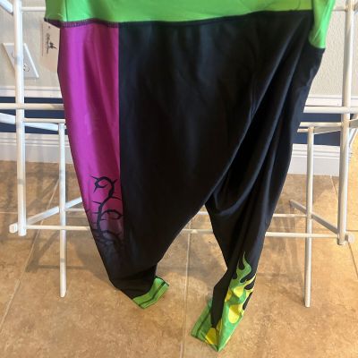 Disney Leggings Womens XL Black Run Disney Maleficent Athletic NWT