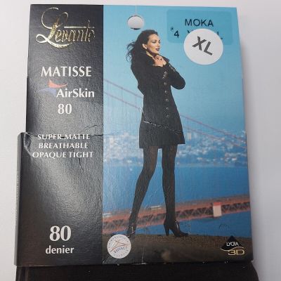 2pk Levante Matisse Air Skin 80 Opaque Tights Moka Tall. Moka  XL.   Xtall