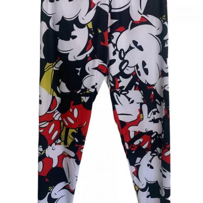 Disney Jerry Leigh Women’s Medium Leggings Mickey Mouse Stretchy Casual Workout