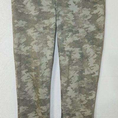 Spanx Women’s Large Ankle Jean-Ish Leggings Gray Camo Stretch Pockets