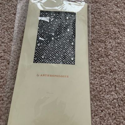 New Gem Fishnet Tights Sz Small  in Black By Anthropologie