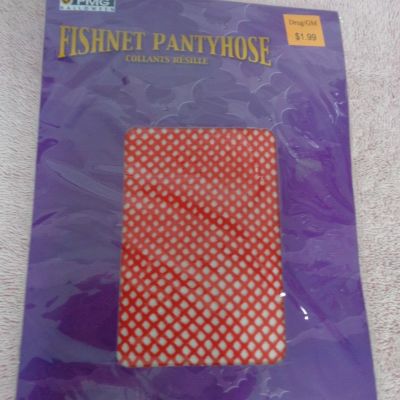 PMG Red Fishnet Pantyhose - Adult - One Size Fits Most - Halloween