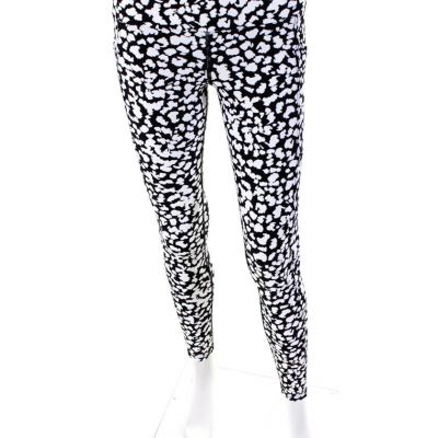 Running Bare Womens Active Animal Print Pocket Leggings Black White Size 2/4