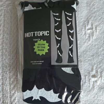 Hot Topic Glow In The Dark Tights Halloween Bats