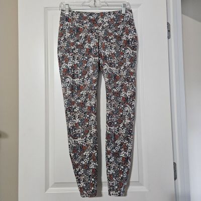 Lands End Floral Wide Band Leggings Sz Small EUC