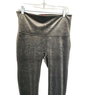 Spanx Olive Green Comfy Stretch Velvet Leggings Size XL