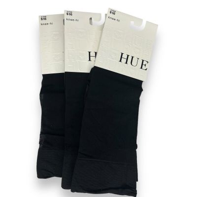 Women’s Hue Pindot Black Knee Hi One Size Fits Most 3 Pair U14944