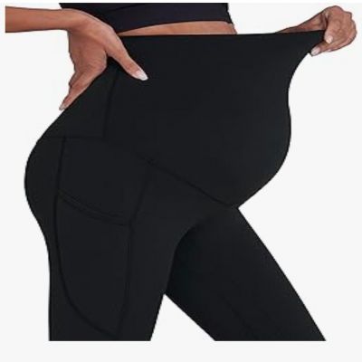 Enerful Women's Maternity Workout Leggings Over The Belly Pregnancy Active Wear