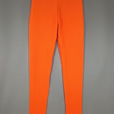 New Mix Women's Large Leggings Anti-Cellulite Orange Stretch Butt Lift Pants