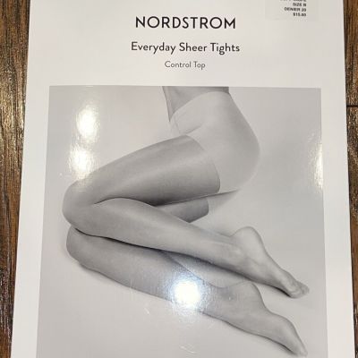 Nordstrom Everyday Sheer tights, control top size B Soft Toupe