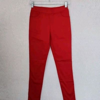 NWT Vivian's Fashions Leggings- Jegging Elastic Waist Red Size Medium  Ret$44.99