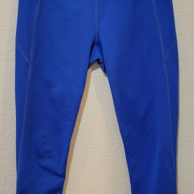 Oakley Womens Small/Petite Capri Leggings Mid-Rise Royal Blue