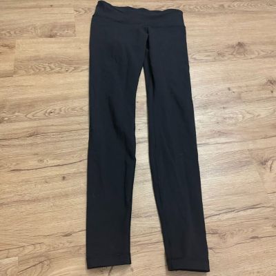 Lululemon Mid Rise Leggings Sz Small Measured Black Womens Yoga Fitness Workout