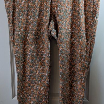 Lands End Starfish Legging Size XL Tall Pull On Stretch Floral