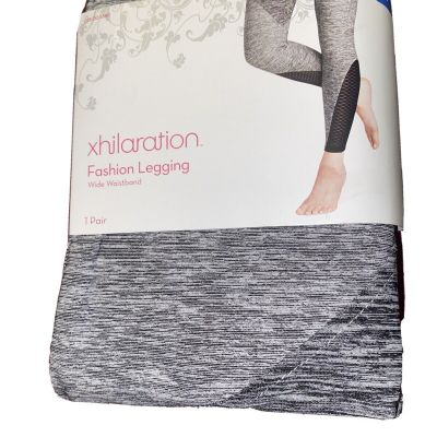 Xhilaration Women's Fashion Legging w/ Wide Waistband. Gray W Fishnet Size:Large