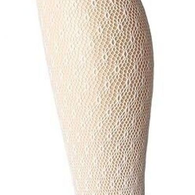 Hanes Womens Hanes Eyelet Net Tights Plaster White  Small H4