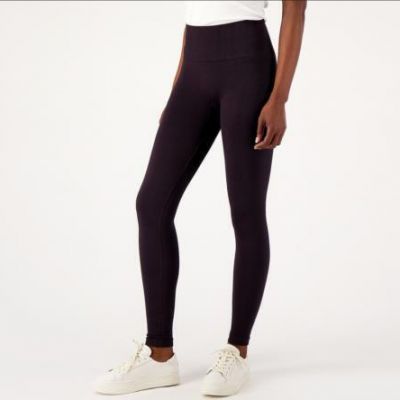 AnyBody Women's Soft Jacquard Smoothing Legging (Black, Size 3X) A554197
