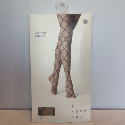 A New Day Fashion Tights Nude, Black Fishnets 1X/2X, Sheer Beige Stockings, Rave