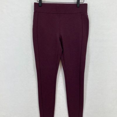 LOFT Ankle Leggings Women's Small Petite Red Stretch Pull On Skinny Leg Mid Rise