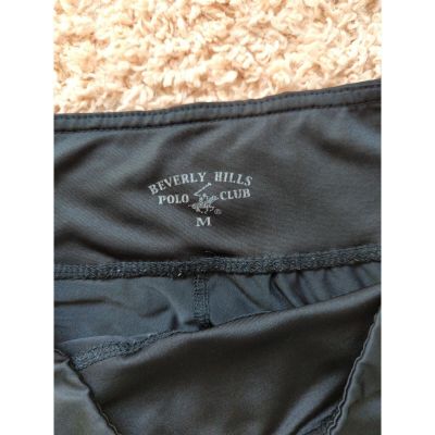 Beverly Hills Polo Club Black & Purple Capri Leggings M