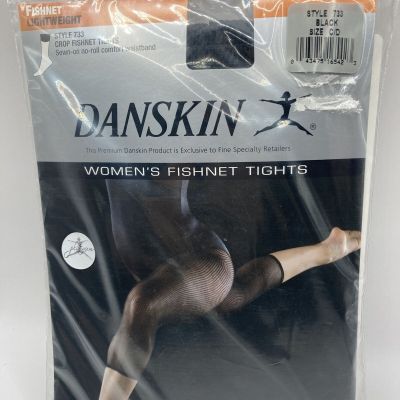 Danskin #733 Crop Fishnet Tights Women’s Size C/D Black New Lightweight