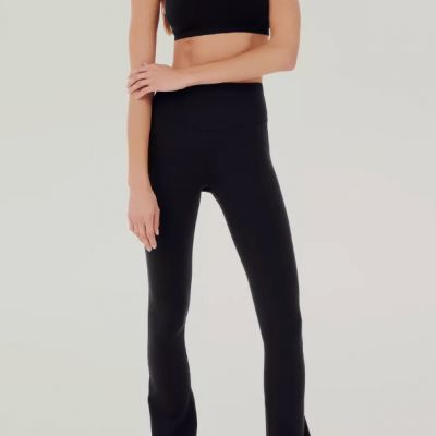 Splits59 Raquel High Waist  Flared Leggings  Black  Large  $108 YOGA ATHLEISURE