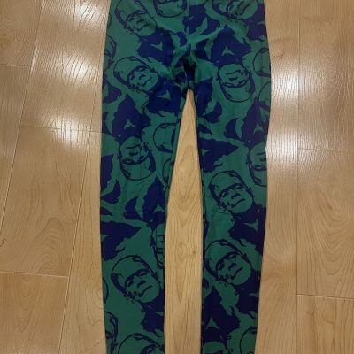 LuLaRoe Frankenstein Leggings Size OS One Size Green & Blue New