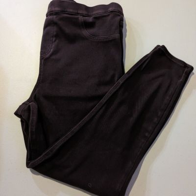 SPANX Jeggings Burgundy Wine Red Pull On Pocket Pants Size 2X