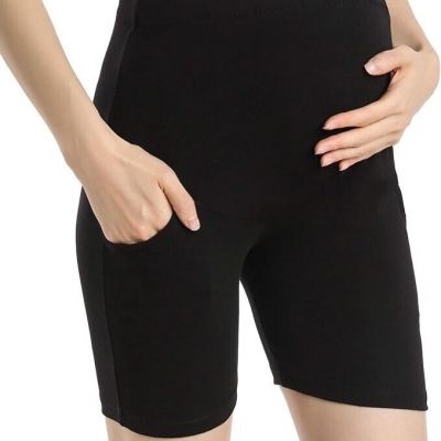 Ferrieswheel Story Maternity Shorts for Women Pregnancy Leggings Over Belly Preg