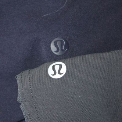 Lululemon Womens Cropped Capri Ruched Mesh Leggings Navy Gray Size 4 8 Lot 2