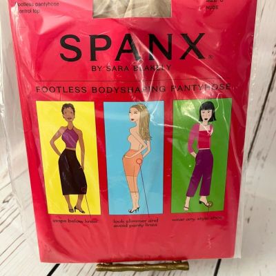 Spanx The Original Footless Control Top Pantyhose Women's Size C Nude New NOS