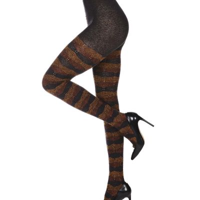 Women's Zig Zag Band Cotton Blend Warm Sweater Tights