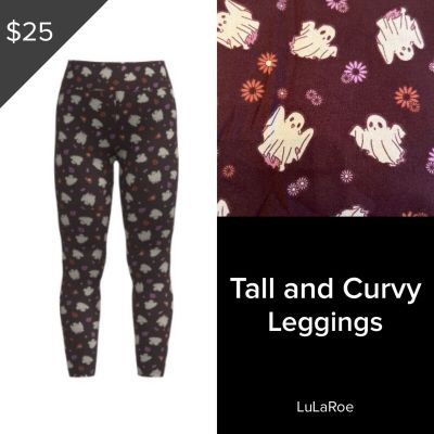 NEW LuLaRoe Tall & Curvy TC Leggings 2024 Halloween Wicked Cute Florals & Ghosts